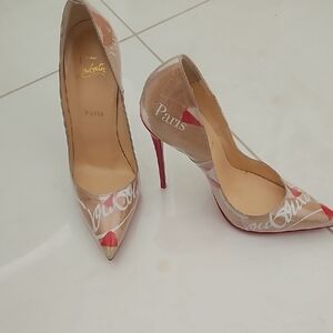 Christian Louboutin So Kate's 120 PVC/LOUBI/KRAFT EU 40. Rare!